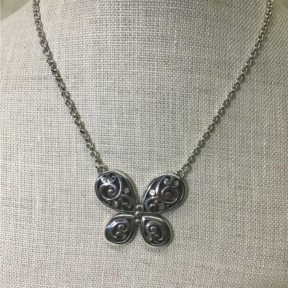 Brighton Contempo Silver Butterfly Necklace